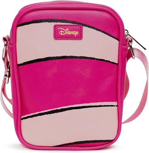 Disney Bag, Cross Body, Alice in Wonderland Cheshire Cat Close Up with GITD Eyes, Pink, Vegan Leather in Saudi Arabia