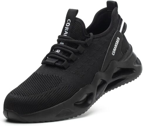 Steel Toe Shoes for Men Comfortable Slip On Safety Shoes Women Lightweight Industrial & Construction Work Sneakers in Saudi Arabia