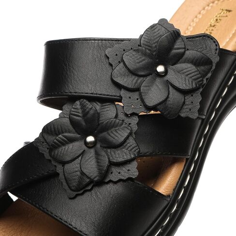 Alexis Leroy Comfortable Insole Buckle Strap Vamp Women's Wedge Sandals in Kuwait