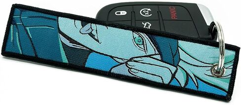 سلسلة مفاتيح انيمي جي دي ام جيت تاغ من لوجيما، اكسسوارات سيارة جوجو، اسود، ازرق، L in Kuwait