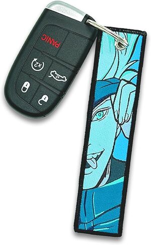 سلسلة مفاتيح انيمي جي دي ام جيت تاغ من لوجيما، اكسسوارات سيارة جوجو، اسود، ازرق، L in Kuwait