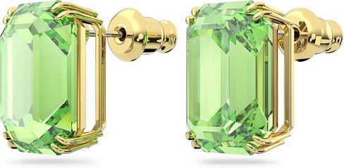 Swarovski Millenia Stud Earrings, Octagon Cut, Green Crystal, Gold-tone Finish in Saudi Arabia