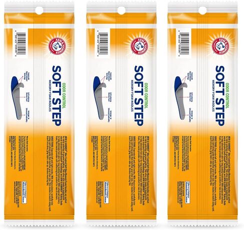 Arm & Hammer Odor Control Soft Step Insoles, Memory Foam Insoles for Men, Memory Foam Insoles for Women, Best Insoles for Standing All Day, Foot Inserts, Shoe Inserts Men and Women -1 Pair in Saudi Arabia