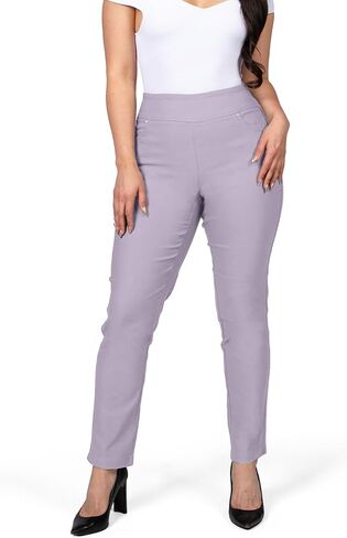 FITSIGHT Women's Yoga Dress Pants - Strechy Straight Leg Work Pants with 5 Pockets Slim Fit Office Casual Slacks in Saudi Arabia