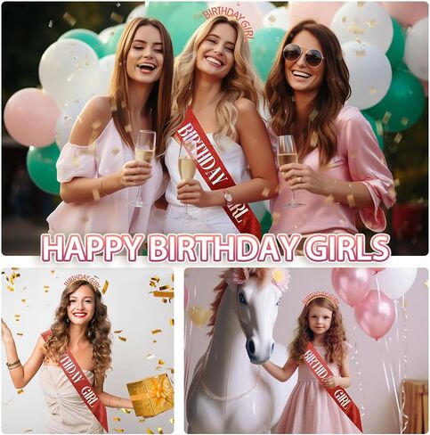 وشاح عيد ميلاد تاج عيد ميلاد للنساء، وشاح عيد ميلاد فتاة، تاج عيد ميلاد فتاة، وشاح عيد ميلاد أحمر لامع ومجموعة عصابة رأس من حجر الراين، عيد ميلاد سعيد فتاة الأميرة تيارا وشاح إكسسوارات هدايا in Kuwait