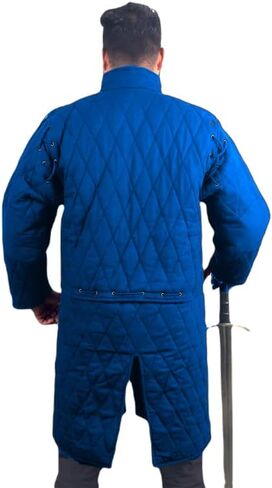 THE MEDIEVALS Thick Padded Full Sleeves Gambeson Coat Aketon Jacket Armor, Cotton Fabric in Kuwait