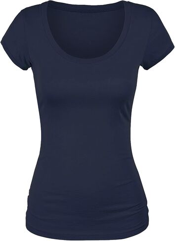 Emmalise Women's Short Sleeve Tshirt Scoop Neck Tee Value Pack Junior Plus Sizes in Kuwait