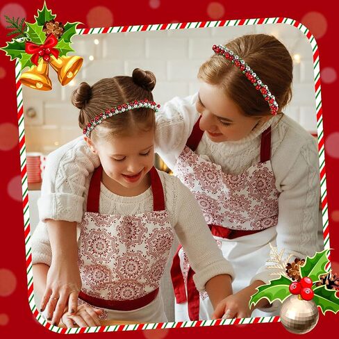 4 Pieces Christmas Bell Headband Red Green Silver Tone Hairband Lovely Holiday Hair Hoop Accessories for Women Girls Party Decoration in Saudi Arabia