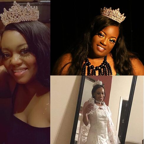 تيجان من الذهب الوردي للنساء من Eseres، تيجان عيد الميلاد، وتاج الملكة للحفلات الراقصة in Kuwait