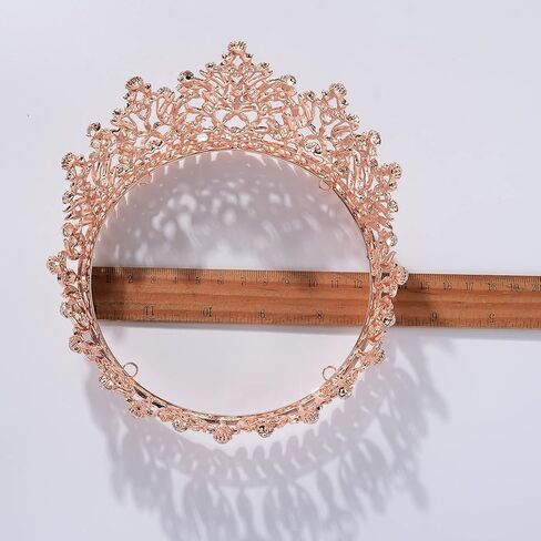 تيجان من الذهب الوردي للنساء من Eseres، تيجان عيد الميلاد، وتاج الملكة للحفلات الراقصة in Kuwait