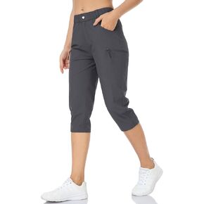 Hiking Pants for Women Lightweight Outdoor Cargo Capri for Athletic Casual with UPF 50 Quick Dry Zip Pockets