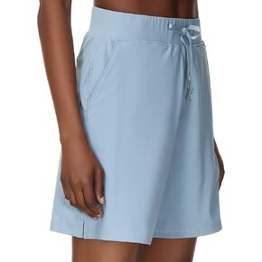 Women's Bermuda Shorts Athletic Long Loose Fit Shorts with Pockets Drawstring Lounge Shorts for Walking Workout Yoga