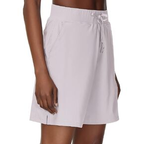Women's Bermuda Shorts Athletic Long Loose Fit Shorts with Pockets Drawstring Lounge Shorts for Walking Workout Yoga