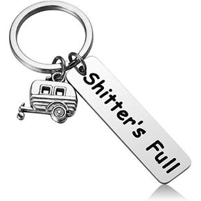 Shitters Full Keychain Camper RV Gifts for Camping Keychain Trailer Holiday Vacation Gifts