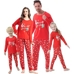 Hupohoi Family Matching Pajama Sets Cute Polar Bear Sleepwear Christmas Clothes Nighty