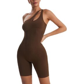 RUNNING GIRL One Piece Jumpsuits for Women, Ribbed Seamless Workout Bodysuit for Women with Tummy Control