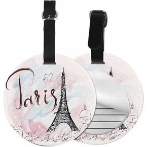 TKS MITLAN 1 Pack Baseball PU Leather Travel Cruise Luggage Tag Sport Softball Hobby Baggage Bag Backpack Instrument with Privacy Flap Name ID Label for Women Men Girls Suitcase(Round)
