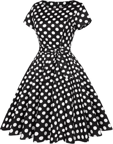 MINTLIMIT Women's 1950 Vintage Retro Rockabilly Dress Cocktail Party Prom Swing Dresses with Pockets in Saudi Arabia