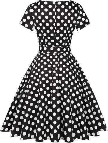MINTLIMIT Women's 1950 Vintage Retro Rockabilly Dress Cocktail Party Prom Swing Dresses with Pockets in Saudi Arabia