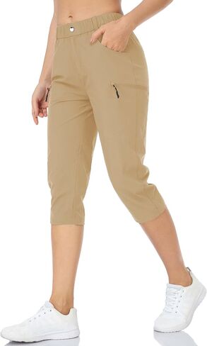Hiking Pants for Women Lightweight Outdoor Cargo Capri for Athletic Casual with UPF 50 Quick Dry Zip Pockets in Saudi Arabia
