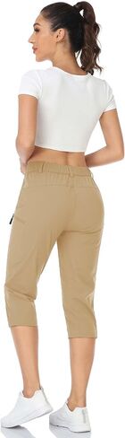 Hiking Pants for Women Lightweight Outdoor Cargo Capri for Athletic Casual with UPF 50 Quick Dry Zip Pockets in Saudi Arabia