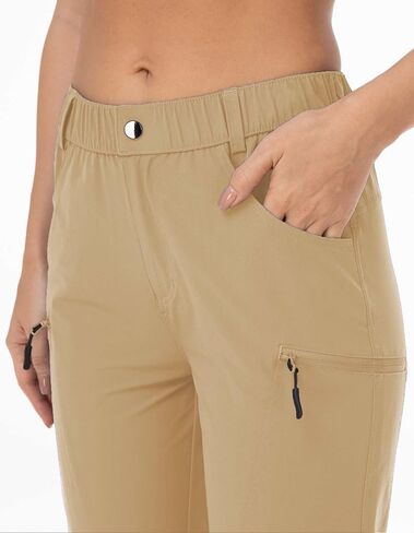 Hiking Pants for Women Lightweight Outdoor Cargo Capri for Athletic Casual with UPF 50 Quick Dry Zip Pockets in Saudi Arabia