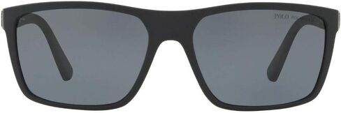 POLO RALPH LAUREN Men's PH4133 Rectangular Sunglasses, Shiny Transparent Dark Havana/Green, 59 mm in Saudi Arabia