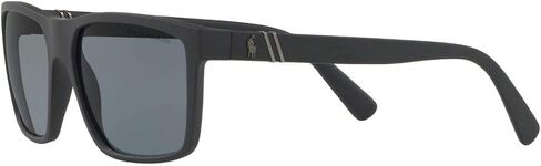 POLO RALPH LAUREN Men's PH4133 Rectangular Sunglasses, Shiny Transparent Dark Havana/Green, 59 mm in Saudi Arabia