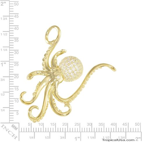 قلادة من الفضة الإسترليني المطلية بالذهب الأصفر على شكل أخطبوط/تاكو من تشيكوسلوفاكيا مع سلسلة صندوقية مقاس 18 بوصة in Kuwait