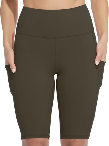 SOCIALA Womens Biker Shorts with Side Pockets Workout Athletic Running Yoga 12" Bike Shorts in Saudi Arabia