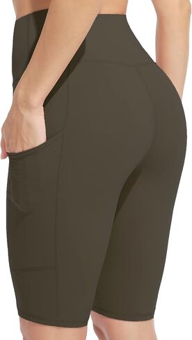 SOCIALA Womens Biker Shorts with Side Pockets Workout Athletic Running Yoga 12" Bike Shorts in Saudi Arabia