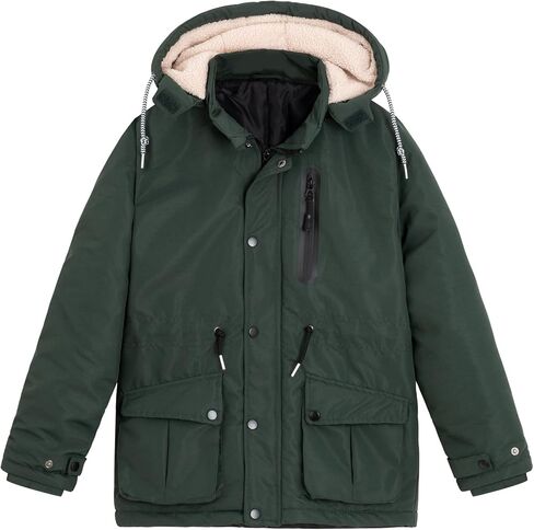 SNOW DREAMS Boys Winter Coat Ski Jacket Puffer Fleece Lined Waterproof Camouflage Warm Hooded Outerwear in Kuwait