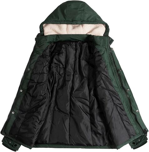 SNOW DREAMS Boys Winter Coat Ski Jacket Puffer Fleece Lined Waterproof Camouflage Warm Hooded Outerwear in Kuwait