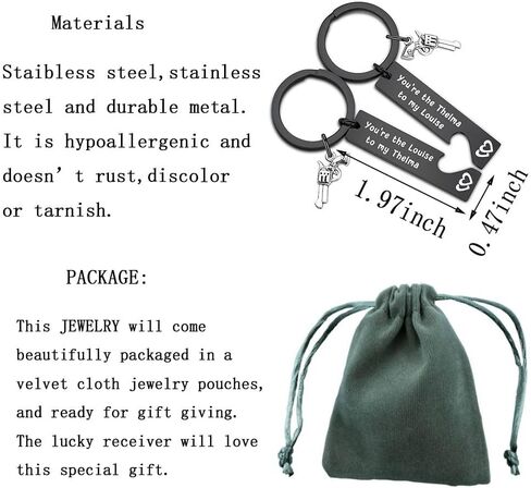 You Are The Thelma To My Louise Best Friends Keychain Set Best Friends jewelry Moving Away Gift Friendship Gifts in Kuwait