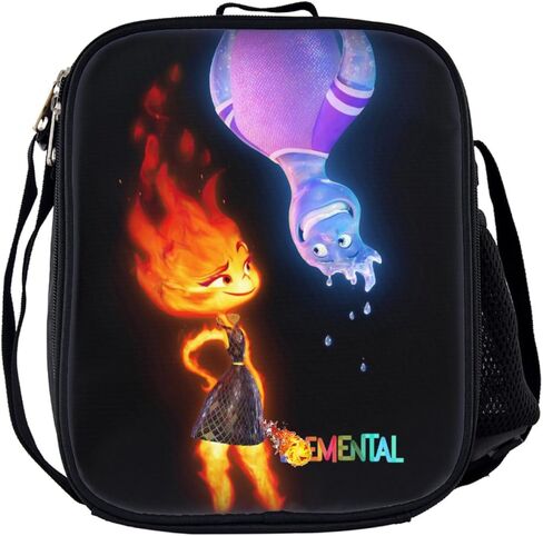 مجموعة شنطة ظهر بتصميم افلام انيمي اليمنتال، مع شنطة غداء معزولة وشنطة يد وشنطة تغليف صندوق اقلام رصاص - شنطة ظهر ترفيهية من 3 قطع، مناسبة للاكسسوارات للمراهقين والاولاد والبنات والمراهقين, أسود, in Kuwait