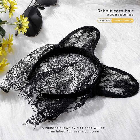 CLOACE آذان القط عقال أسود أفخم الأرنب الأذن هيرباند الديكور غطاء الرأس الأذن حفلة تنكرية أغطية الرأس حفلة موسيقية تأثيري أغطية الرأس زي اكسسوارات الشعر للنساء والفتيات in Kuwait