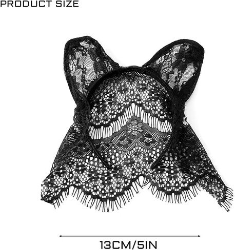 CLOACE آذان القط عقال أسود أفخم الأرنب الأذن هيرباند الديكور غطاء الرأس الأذن حفلة تنكرية أغطية الرأس حفلة موسيقية تأثيري أغطية الرأس زي اكسسوارات الشعر للنساء والفتيات in Kuwait