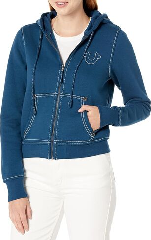 True Religion Women's Big T Classic Zip Hoodie in Kuwait
