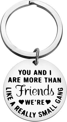 Funny Friendship Keychain Best Friends Gifts You and I are More Than Friends Keyring Christmas Birthday Gifts for Friends Sister Coworker Friendship Gift for Women Men Appreciation Gift for Teens in Saudi Arabia