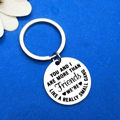Funny Friendship Keychain Best Friends Gifts You and I are More Than Friends Keyring Christmas Birthday Gifts for Friends Sister Coworker Friendship Gift for Women Men Appreciation Gift for Teens in Saudi Arabia