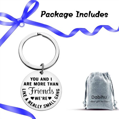 Funny Friendship Keychain Best Friends Gifts You and I are More Than Friends Keyring Christmas Birthday Gifts for Friends Sister Coworker Friendship Gift for Women Men Appreciation Gift for Teens in Saudi Arabia