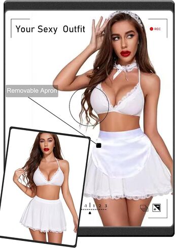 Avidlove Sexy Maid Lingerie for Women Roleplay Lingerie Cosplay Lingerie Set Sexy Christmas Costumes in Saudi Arabia
