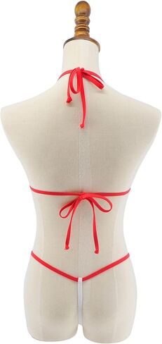 مايوه بيكيني ثونغ للنساء من شيريلو، بدلة سباحة سوداء برازيلية بخيط، ملابس سباحة علوية مثلثة, One Size in Kuwait