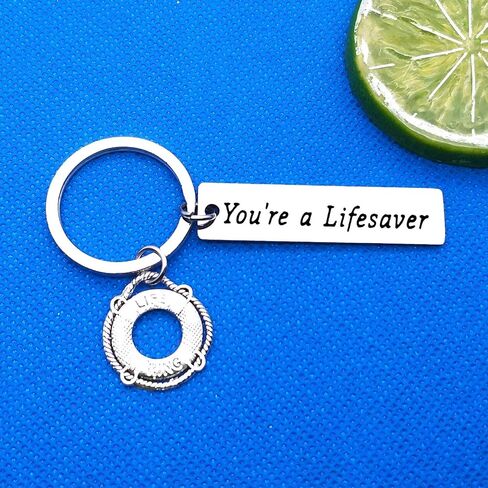 Lifesaver Keychain Gift for Women Men Keychain Thank You Gift Appreciation Gift for Life Guard Lifesaver Thanksgiving Gift Birthday Christmas Gifts for Lifesaver Lifeguard, You’re a Lifesaver in Saudi Arabia