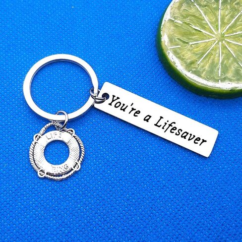 Lifesaver Keychain Gift for Women Men Keychain Thank You Gift Appreciation Gift for Life Guard Lifesaver Thanksgiving Gift Birthday Christmas Gifts for Lifesaver Lifeguard, You’re a Lifesaver in Saudi Arabia