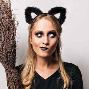 CLOACE آذان القط عقال أسود أفخم الأرنب الأذن هيرباند الديكور غطاء الرأس الأذن حفلة تنكرية أغطية الرأس حفلة موسيقية تأثيري أغطية الرأس زي اكسسوارات الشعر للنساء والفتيات in Kuwait