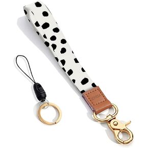 JOYESA Fashion Wrist Lanyard Key Chain with Metal Clasp for Women,Cute Durable Car Keychain Hand Strap,Wallet