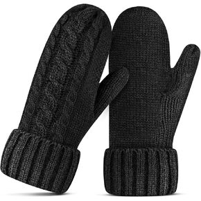 [أحدث 2021] قفازات نسائية شتوية سميكة - بطانة ناعمة دافئة مريحة لتدفئة اليد قفاز منسوج للنساء والفتيات in Kuwait