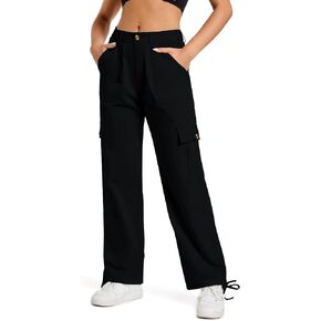 HVTFMP Cargo Pants for Women Baggy Multiple Pockets Relaxed Fit Straight Wide Leg in Saudi Arabia