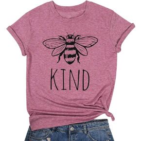 تي شيرت نسائي لطيف على شكل نحلة من Be Kind تي شيرت مضحك ملهم للمعلم بأكمام قصيرة تي شيرت علوي in Kuwait